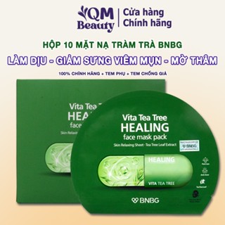 Hộp mặt nạ BNBG Vita Tea Tree Healing Face Mask Pack tinh xuất tràm trà làm dịu giảm sưng viêm mụn 