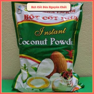  Bột Cốt Dừa Nguyên Chất 500g  10 gói x 50g  - Hương Vị Tự Nhiên Béo Ngậy Đậm Đà 