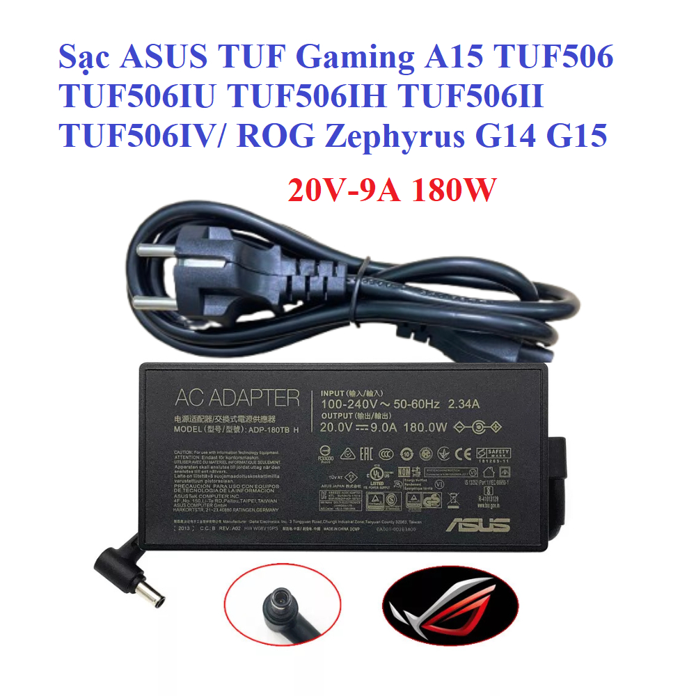 Sạc Laptop ASUS TUF Gaming A15 TUF506 TUF506IU TUF506IH TUF506II TUF506IV 180W 20.0V 9.0A / ASUS ROG