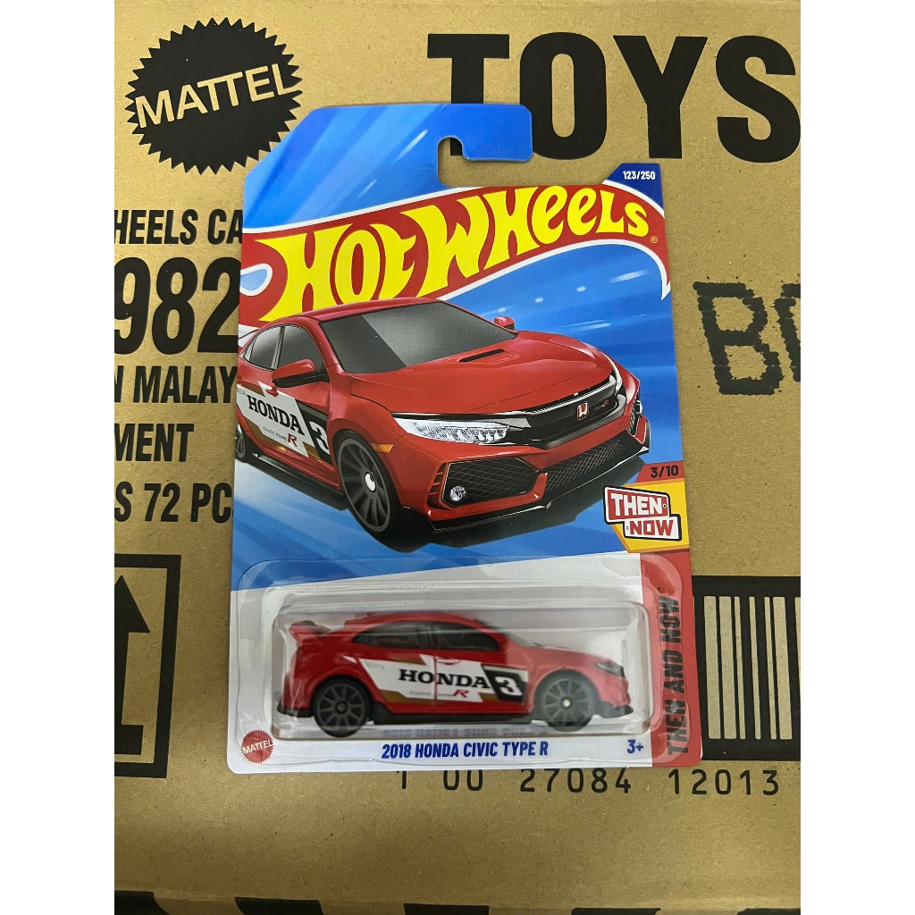 LeHuong Diecast - Xe Hot Wheels 2018 Honda Civic Type R Case F 2025 (Màu Đỏ)