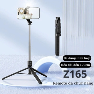  Gậy Chụp Ảnh Cao Cấp Tripods 3 Chân Z165S Có Đèn Led Trợ Sáng Điều Khiển Từ Xa Cao 1m7 