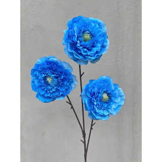 cành tràm 3 bông hoa lá giả deco