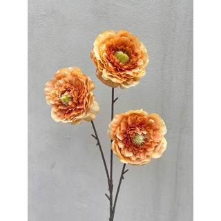 cành tràm 3 bông hoa lá giả deco