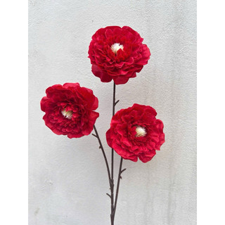 cành tràm 3 bông hoa lá giả deco