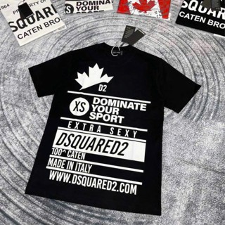 Áo phông DSQ nam bản XS dominate nhiều chữ phối lá phong,áo cộc tay hàng chính hãng chất cotton cao cấp