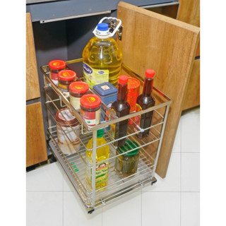 GIÁ ĐỰNG GIA VỊ INOX 304 CAO CẤP LẮP TỦ BẾP CHÍNH HÃNG CÔNG TY NHẬP KHẨU