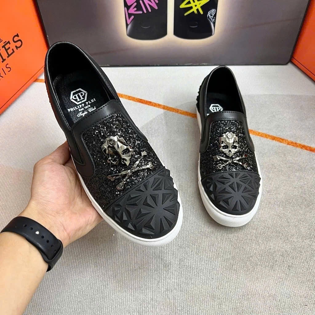 Giày Lười PP Nam Phối Hoạ Tiết Đinh Cực Chất - Giày boy phố Nam PP Đính Đá Siêu HOT