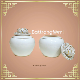 Hũ đựng tro cốt sứ cao cấp Bát Tràng