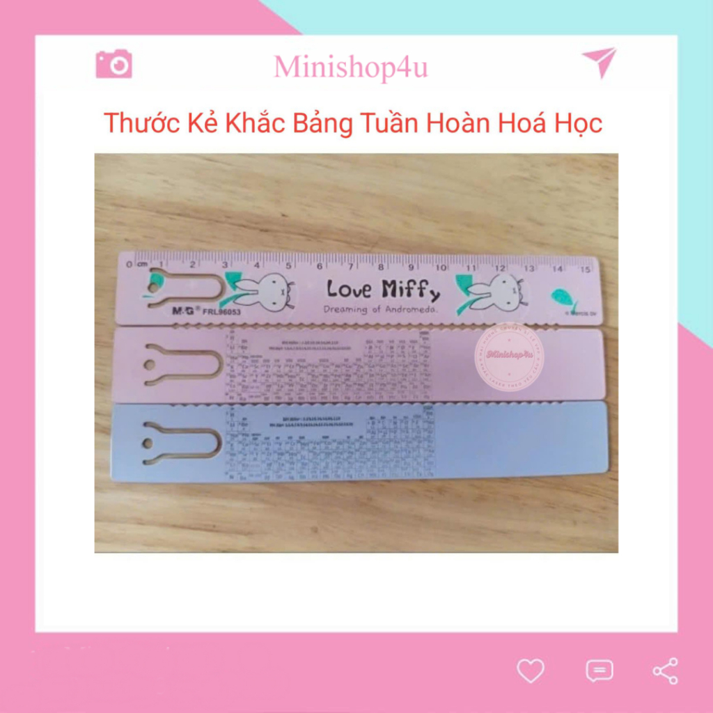 thước khắc bảng tuần hoàn hóa học và 7 hằng đẳng thức