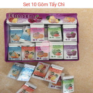 Set 10 Chiếc Tẩy Gôm CUTE Cho Học Sinh