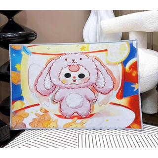 Thảm chùi chân 3D hình baby three, labubu, capybara siêu hot, Thảm Vải Chống Trượt