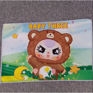 Thảm chùi chân 3D hình baby three, labubu, capybara siêu hot, Thảm Vải Chống Trượt