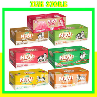 Thùng 24 Túi sữa NUVI túi 110ml vị SOCOLA - NHIỆT ĐỚI- CAM -DÂU