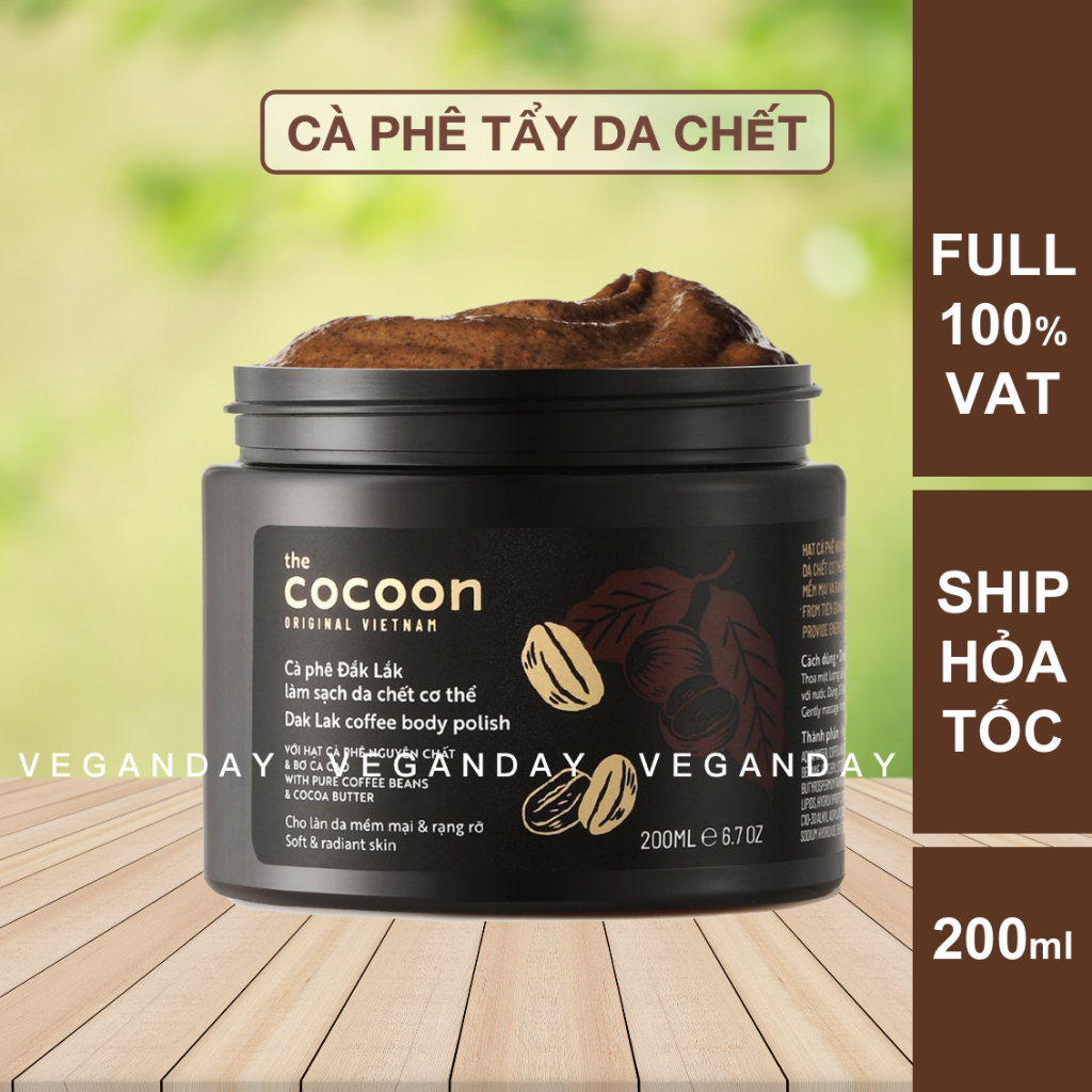 Tẩy Da Chết Cà Phê Đăk Lăk Cocoon 200ml (Body Polish)
