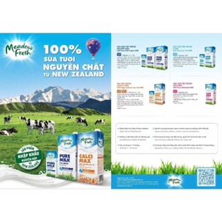 thùng 24h 200ml Sữa tươi nguyên kem meadow fresh date mới