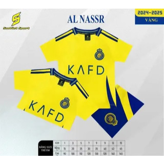  QUẦN ÁO CLB AL NASSR - RONALDO dành cho trẽ em siêu dể thương thoải mái  thoáng mát 