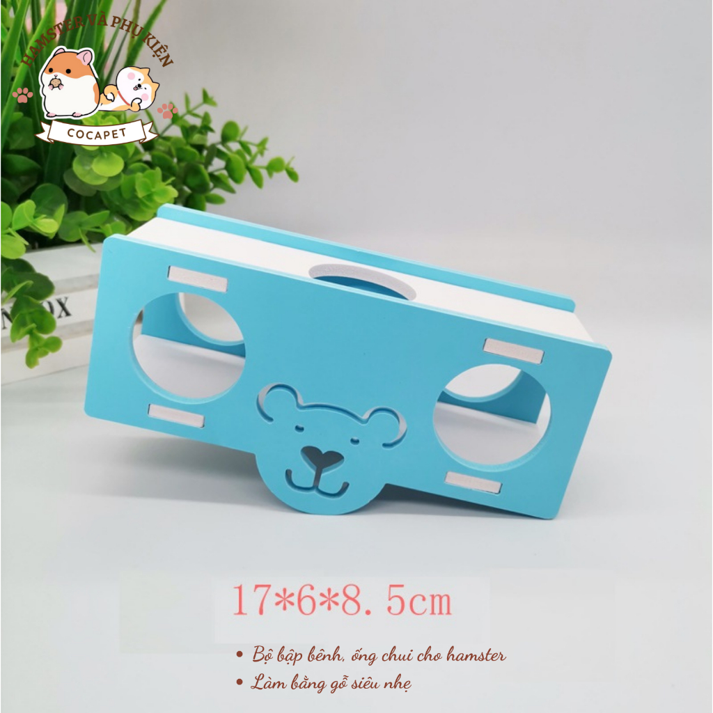 Bập bênh ống chui gỗ cho hamster