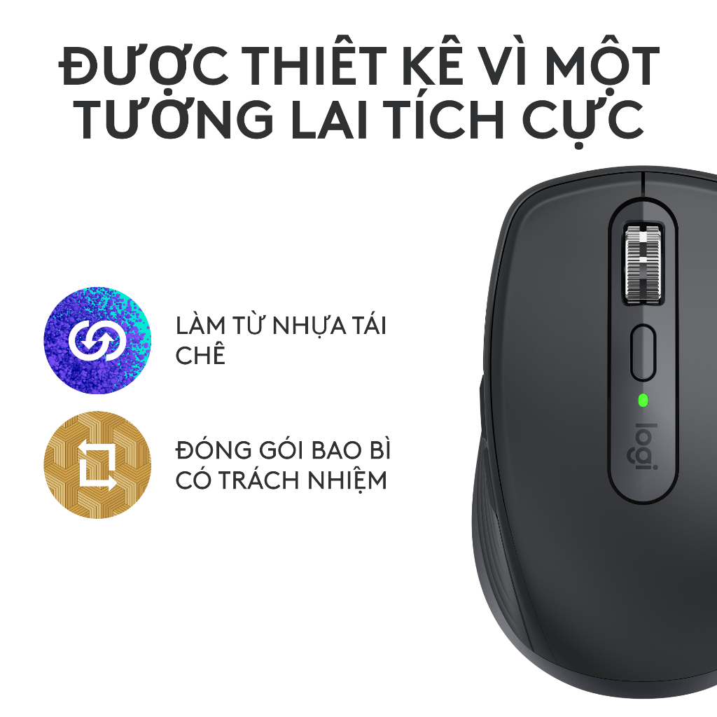 Chuột không dây Logitech MX Anywhere 3S Quiet Clicks - Cuộn nhanh, 8000DPI, Sạc USB C, Bluetooth | BigBuy360 - bigbuy360.vn