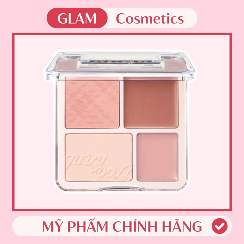 JUDYDOLL - Bảng Phấn Má Hồng Highlight 4 Ô Judydoll