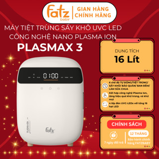 Máy tiệt trùng sấy khô khử mùi UVC-LED FATZ BABY Plasmax 3 FB4792TN, công nghệ Nano Plasma Ion,16Lít