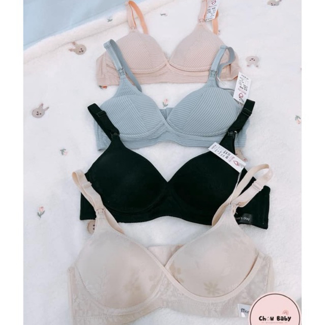 Áo lót bầu Momsday cho mẹ bầu, mẹ sau sinh cho bé ti dễ dàng tháo phía trước