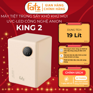Máy tiệt trùng sấy khô UVC Anion Fatz baby KING 2 FB4799BT dung tích 19lit, màn Led cảm ứng, MẪU MỚI
