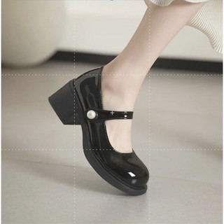  Sandal cao gót nữ 7 phân và 5 phân đế vuông quai ngang viền xích ngọc siêu hot 