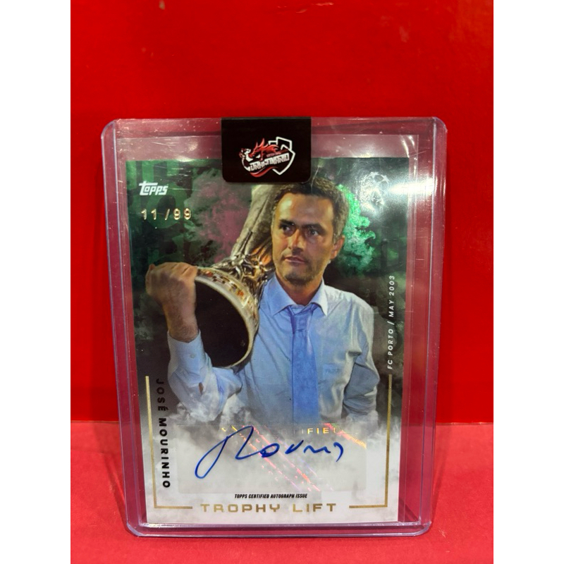 Thẻ bóng đá chữ ký Topps Jose Mourinho (11/99)