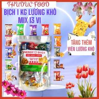 Bịch 1 Kg lương khô MIX 13 vị dinh dưỡng thương hiệu SBT