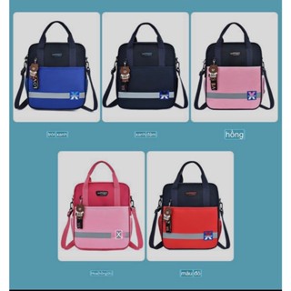  Balo khổ A4 Túi học thêm Cặp học sinh lớp 1-6 chất liệu vải Oxford chống thấm nước  D060BBVT  