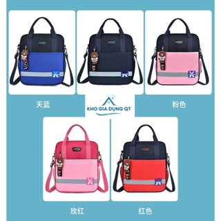  Balo khổ A4 Túi học thêm Cặp học sinh lớp 1~6 chất liệu vải Oxford chống thấm nước  DP060GDQT  