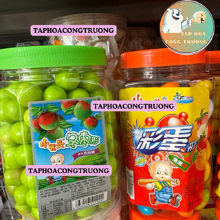  Sỉ hộp kẹo cao su nhót cao su táo tuổi thơ 650gr -150 viên kẹo cao su nhót cao su táo 