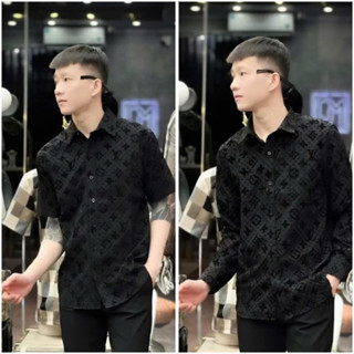 Áo Sơ Mi Nam Loang Màu In Chữ DSQ Vải Đũi Dày Dặn Chuẩn Đẹp Nam Tính.