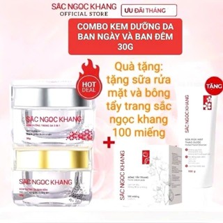 Bộ đôi kem dưỡng trắng sáng da ngày và đêm sắc ngọc khang (30gr+30gr)