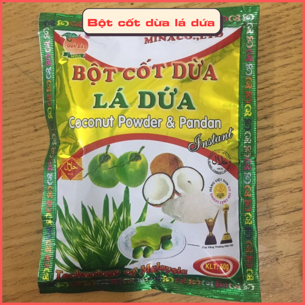 Bột Cốt Dừa Lá Dứa (50g) Hương Vị Tự Nhiên Thơm Ngon