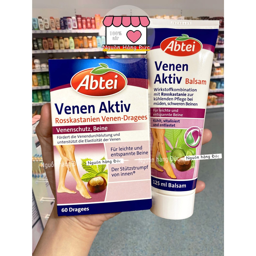 [Đủ bill] Kem bôi giãn tĩnh mạch Abtei Venen Aktiv Đức - Nguồn hàng Đức
