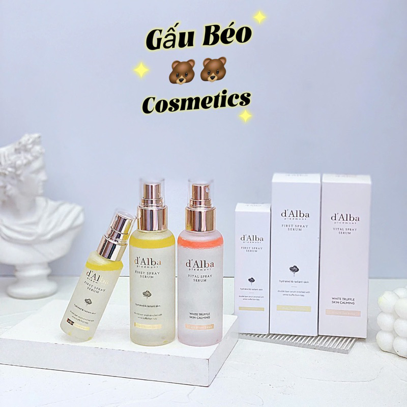 Xịt khoáng D'ALBA SPRAY SERUM xịt khoáng Hàn Quốc chai 100ml