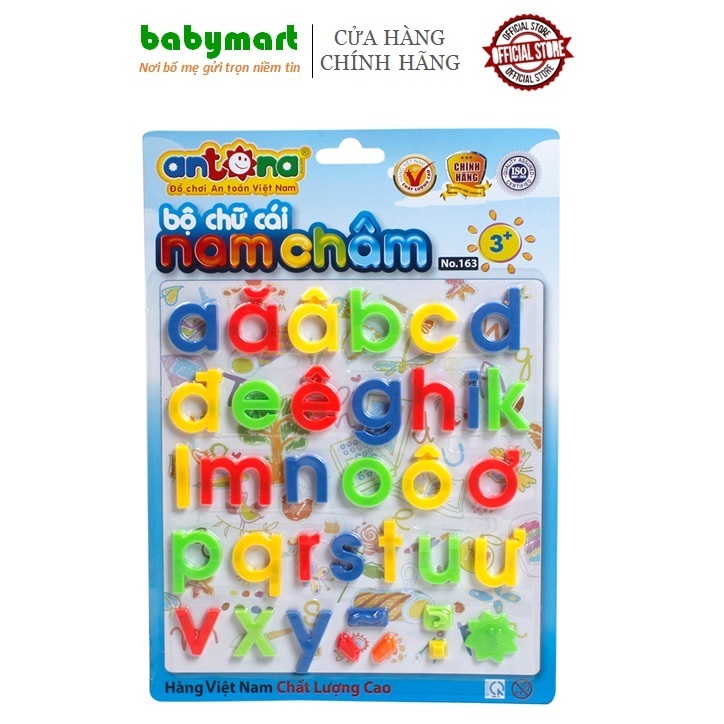 Vĩ chữ cái nam châm cho bé chính hãng Antona