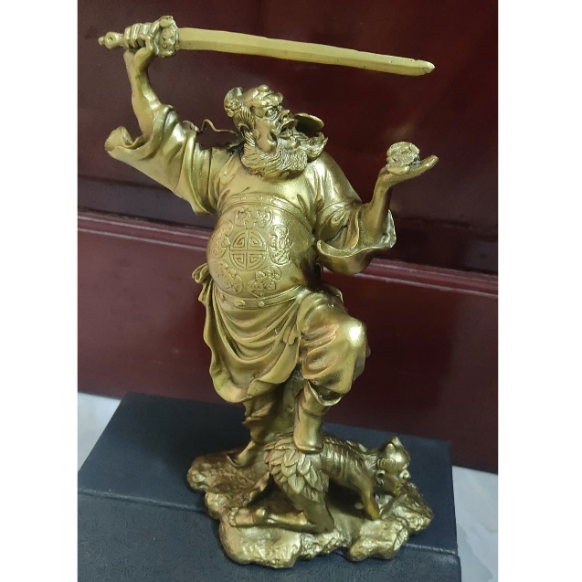 Tượng thần chung quỳ bằng đồng cao 25cm tượng bắt ma trừ tà phong thủy tài lộc bán đồ đồng