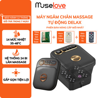  Máy Ngâm Chân Massage DELAX Gấp Gọn 24 Bi Lăn Massage Tự Động Kết Hợp 14 Mức Nhiệt Làm Nóng Giảm Đau Nhức BNC02 