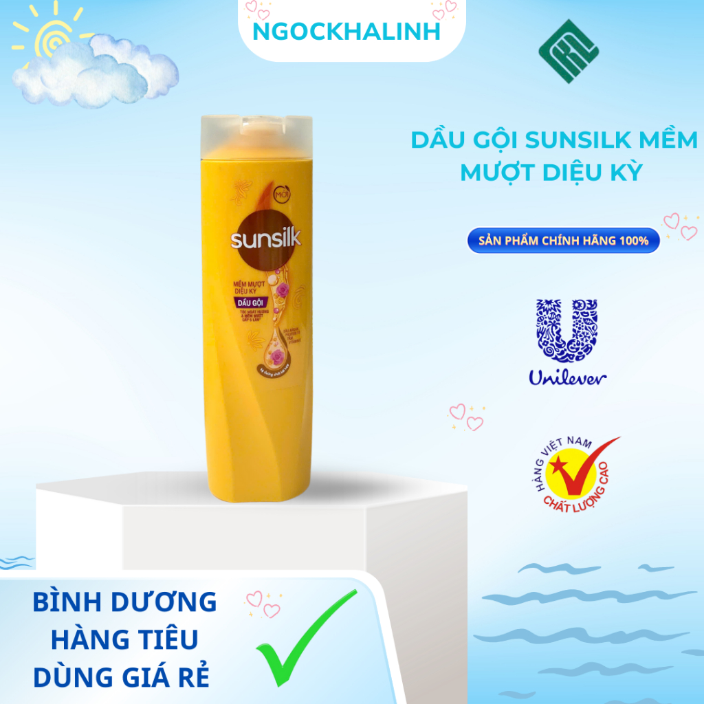 Dầu Gội Sunsilk mềm mượt diệu kỳ vàng 320G