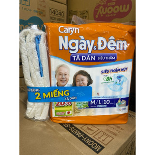 tã dán caryn ngày và đêm size m/l10+2 và m/l 18+2