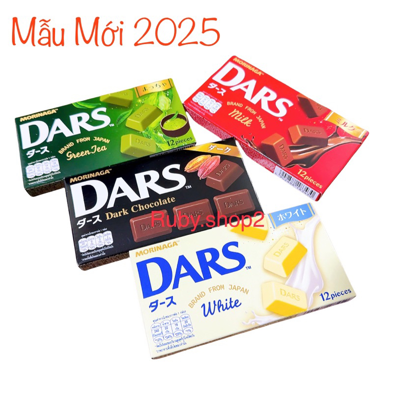 Socola Morinaga Dars 5 Vị hàng chuẩn 42g(12 viên/hộp)
