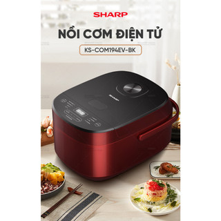  Nồi Cơm Điện Tử Sharp KS-COM194EV-BK RD 1.8L  8 Chức năng nấu Công Suất 790W  