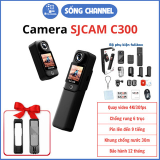  Camera Hành Trình Siêu Nhỏ SJCAM C300 4K Chống rung Gyro 6 trục - Tặng Kèm Khung Bảo Vệ Dài 