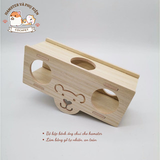 Bập bênh ống chui gỗ cho hamster
