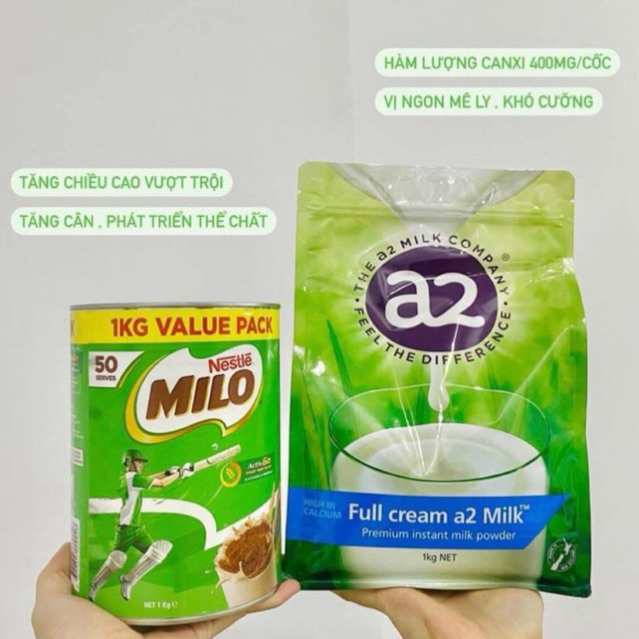 Sữa A2 và milo 1kg Úc bán riêng từng loại