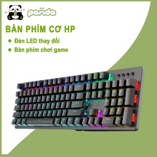  Bàn phím cơ chính hãng HP GK100F kết hợp bàn phím chơi game có đèn nền 104 phím Led đẹp phù hợp cho PC và Laptop 