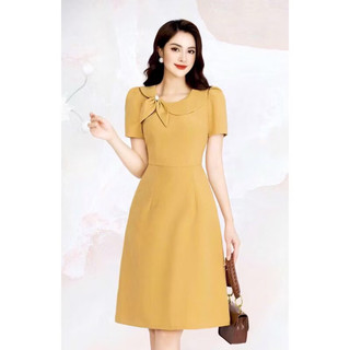 VÁY XOÈ CỔ XẾP LI M5