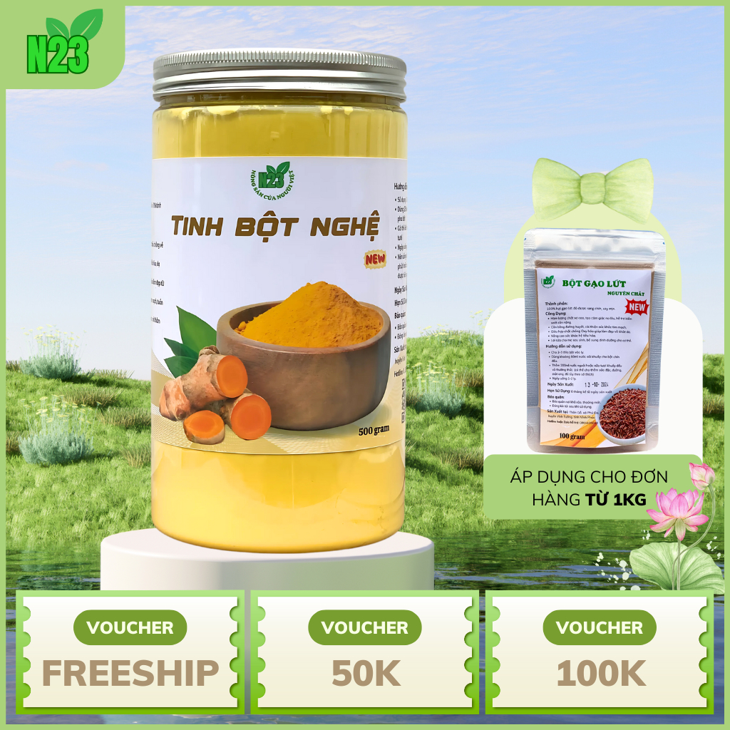 Tinh Bột Nghệ Đỏ Nguyên Chất Mix Tinh Bột Nghệ Vàng Nguyên Chất - Nông sản N23
